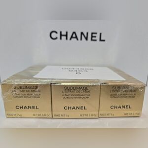 6xCHANEL SUBLIMAGE L'EXTRAIT DE CRÈME MINI Glass Jar 5g/0.17oz Each Sealed New